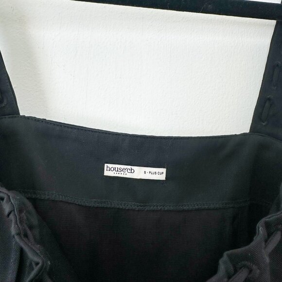 House of CB | Chicca Square Neck Corset Top in Black - Picture 8 of 10